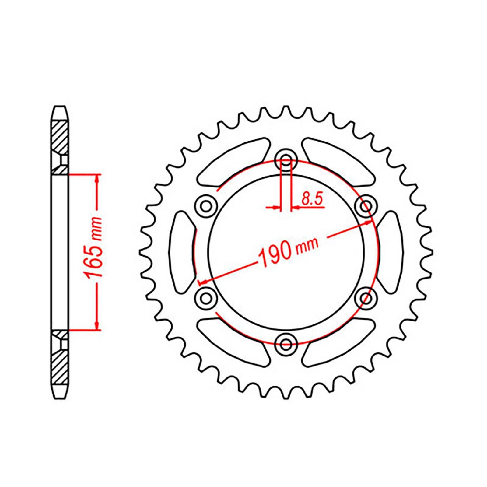 New MTX 896 Steel Sprocket - Rear #520 (48T) #SPR89648