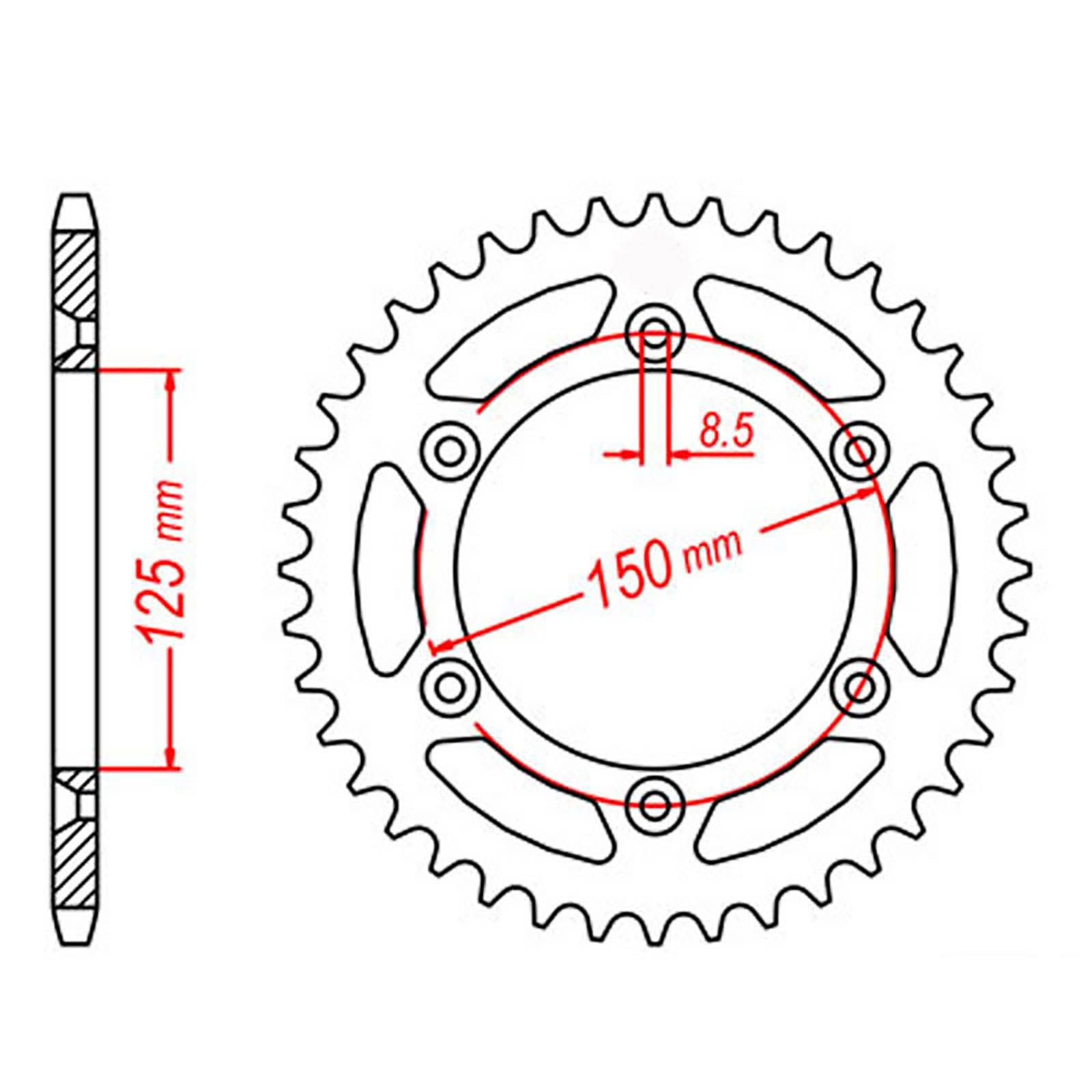 New MTX 897 Steel Sprocket - Rear #520 (38T) #SPR89938