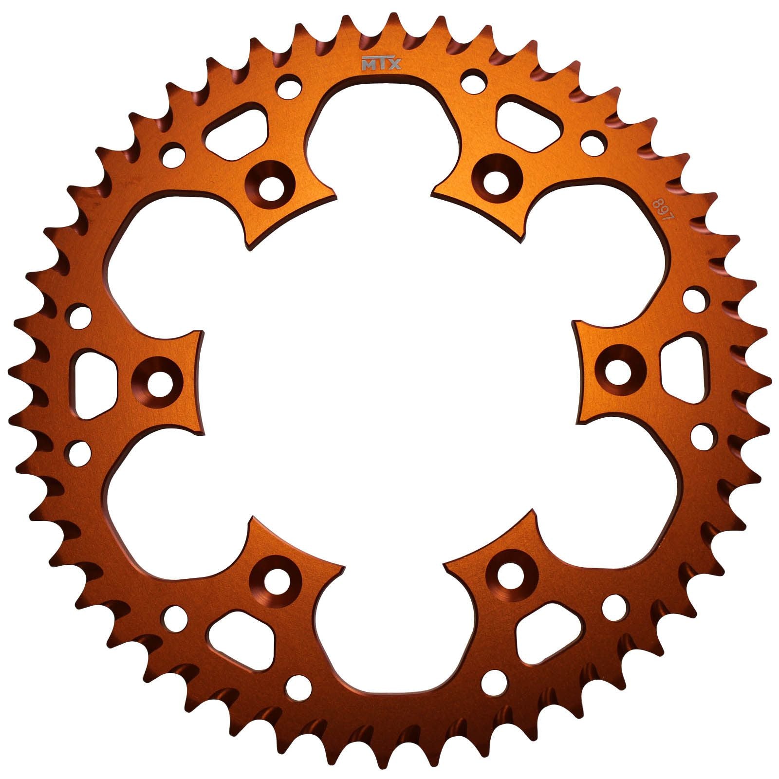 New MTX 897 Zero Aluminium Rear Sprocket #520 - Orange (47T) #SPR89947ZORG