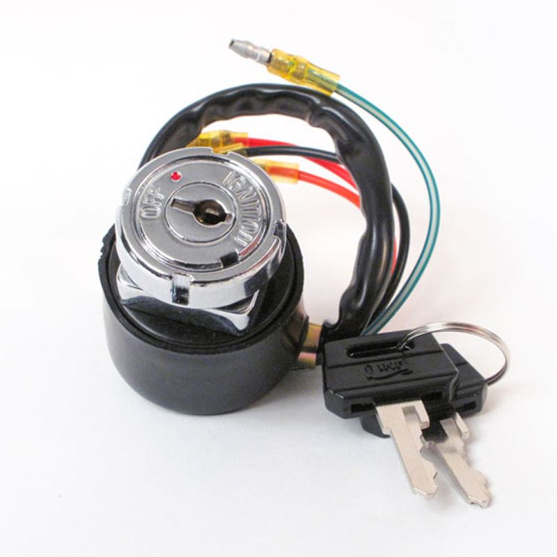 New WHITES Ignition Key Switch For Honda Type 4 Wire #SW1031