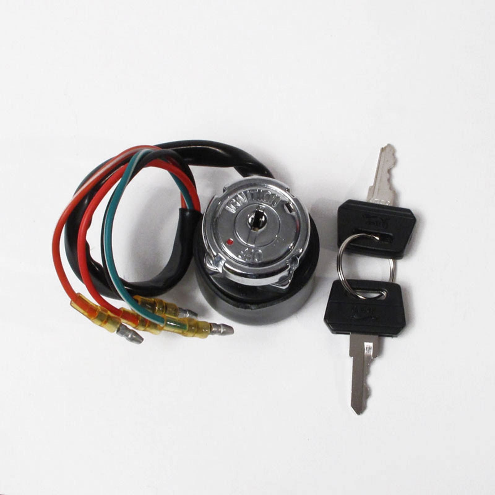 New WHITES Ignition Key Switch For Honda Type 4 Wire #SW1031