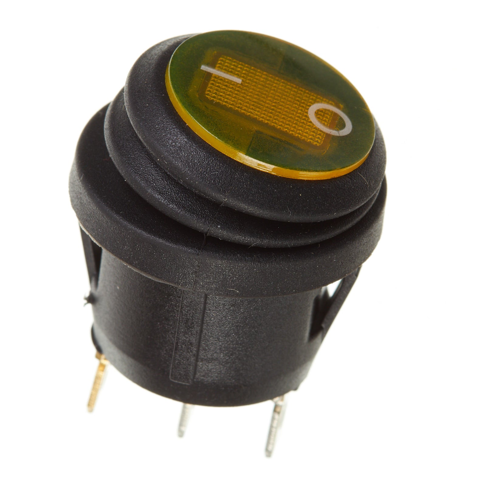 New WHITES 12V Rocker Switch On-Off Yellow Waterproof Round #SWW003 | Australian Moto Spares