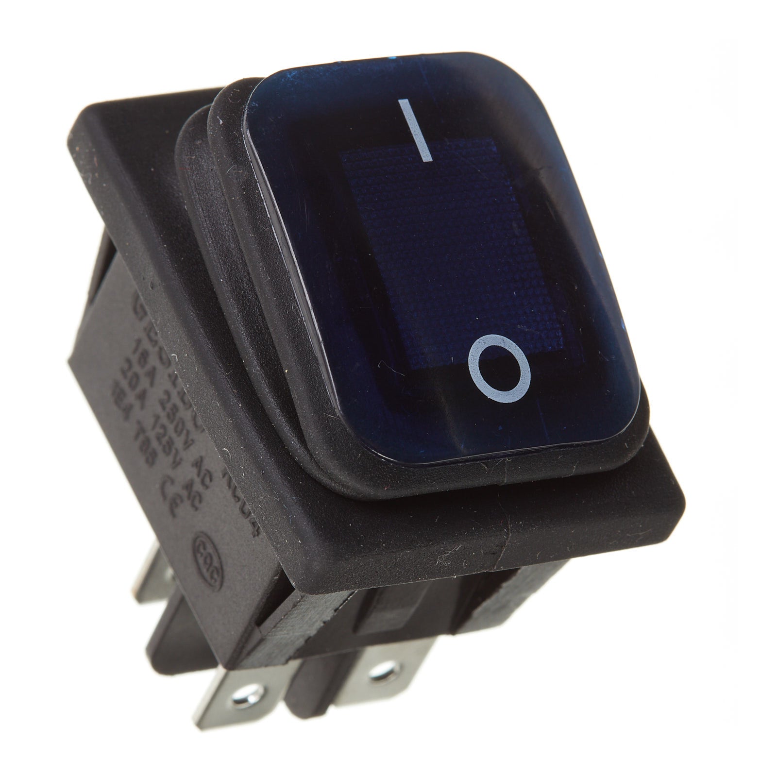 New WHITES 12V Rocker Switch On-Off Blue Waterproof 30x22 Rectang #SWW004 | Australian Moto Spares