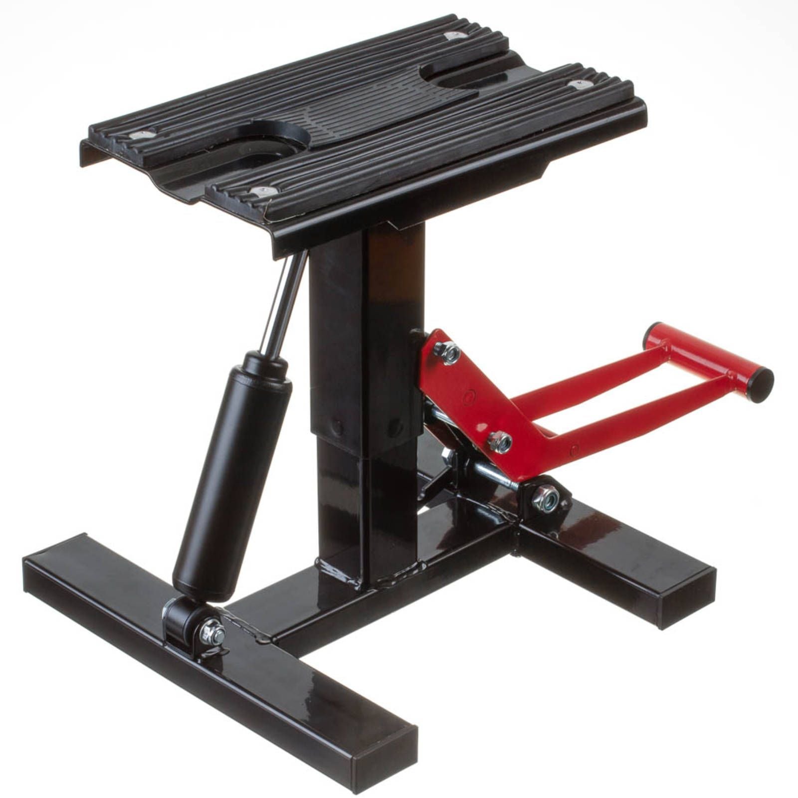 New WHITES Motorcycle MX Lift Stand - Height Adjust & Hydraulic Damper #TMLS59