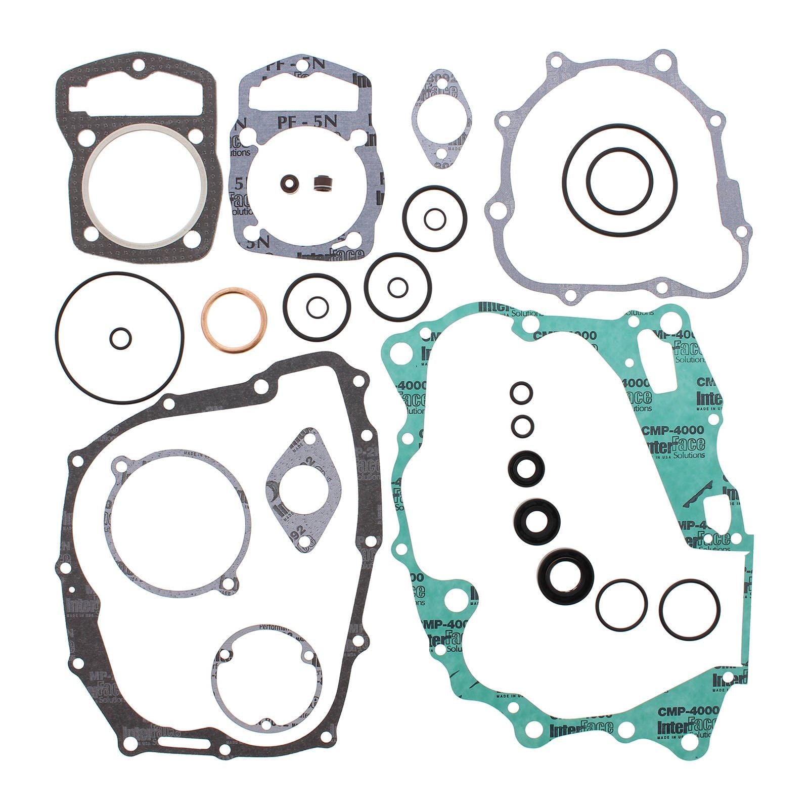 New VERTEX Engine Complete Gasket Set With Oil Seals For Honda #VER811229