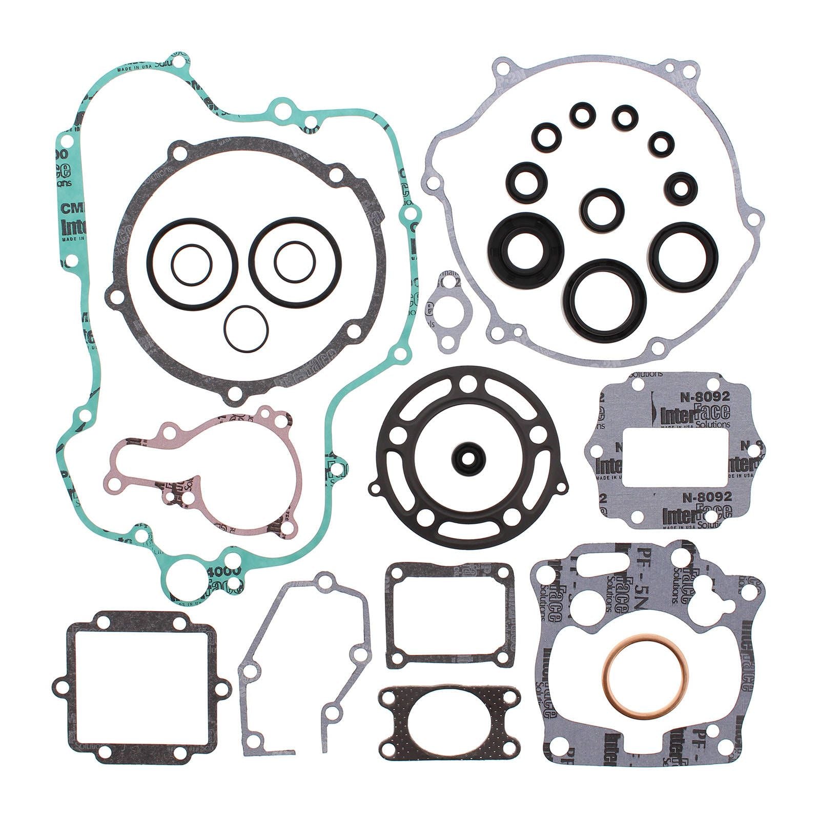 New VERTEX Engine Complete Gasket Set With Oil Seals For Kawasaki #VER811429