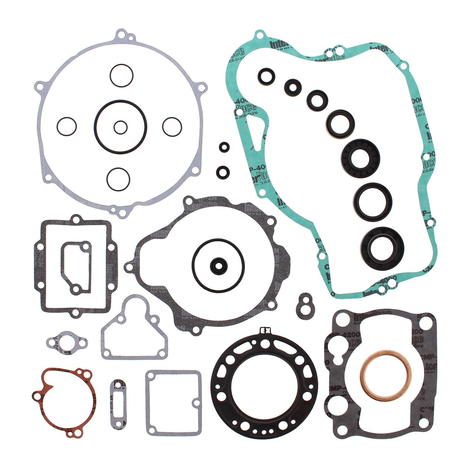 New VERTEX Engine Complete Gasket Set With Oil Seals For Kawasaki #VER811464