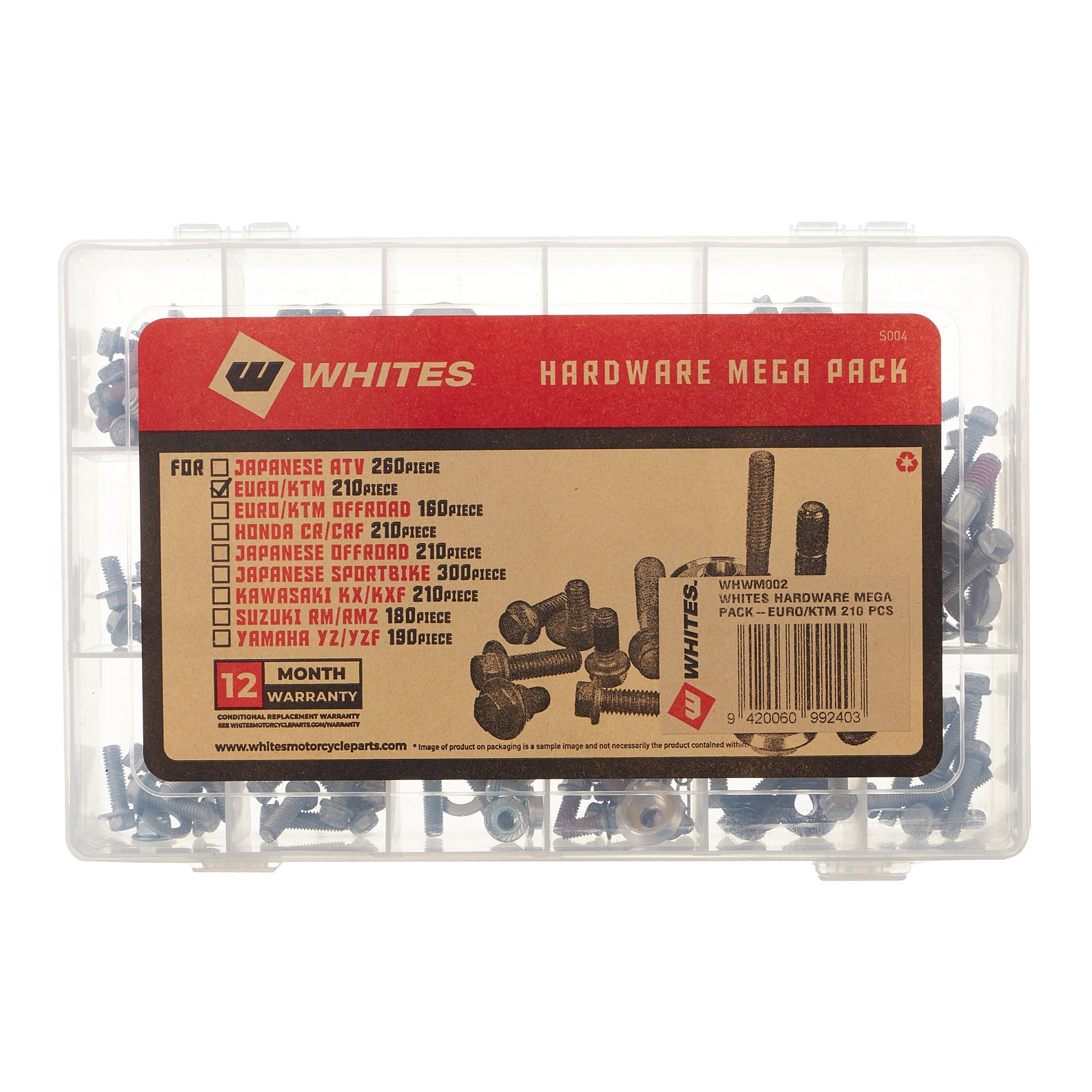 New WHITES Hardware Mega Pack For Euro/ KTM 210Pcs #WHWM002 | Australian Moto Spares