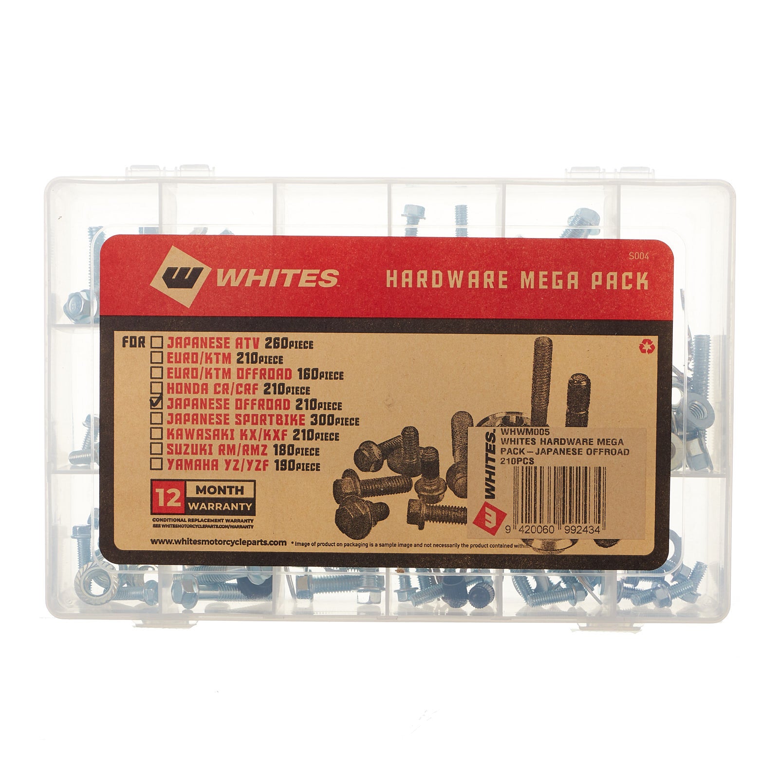 New WHITES Hardware Mega Pack For Japanese Off-Road 210Pcs #WHWM005 | Australian Moto Spares