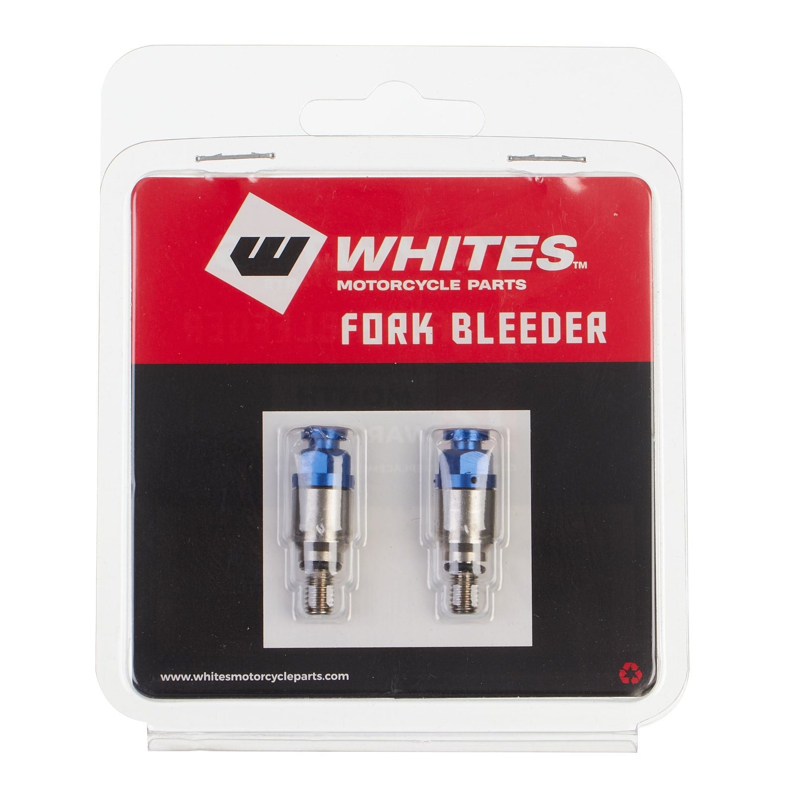 New WHITES Fork Bleeder Valve - M5 X 0.8 (Blue) #WPBFBV58BU