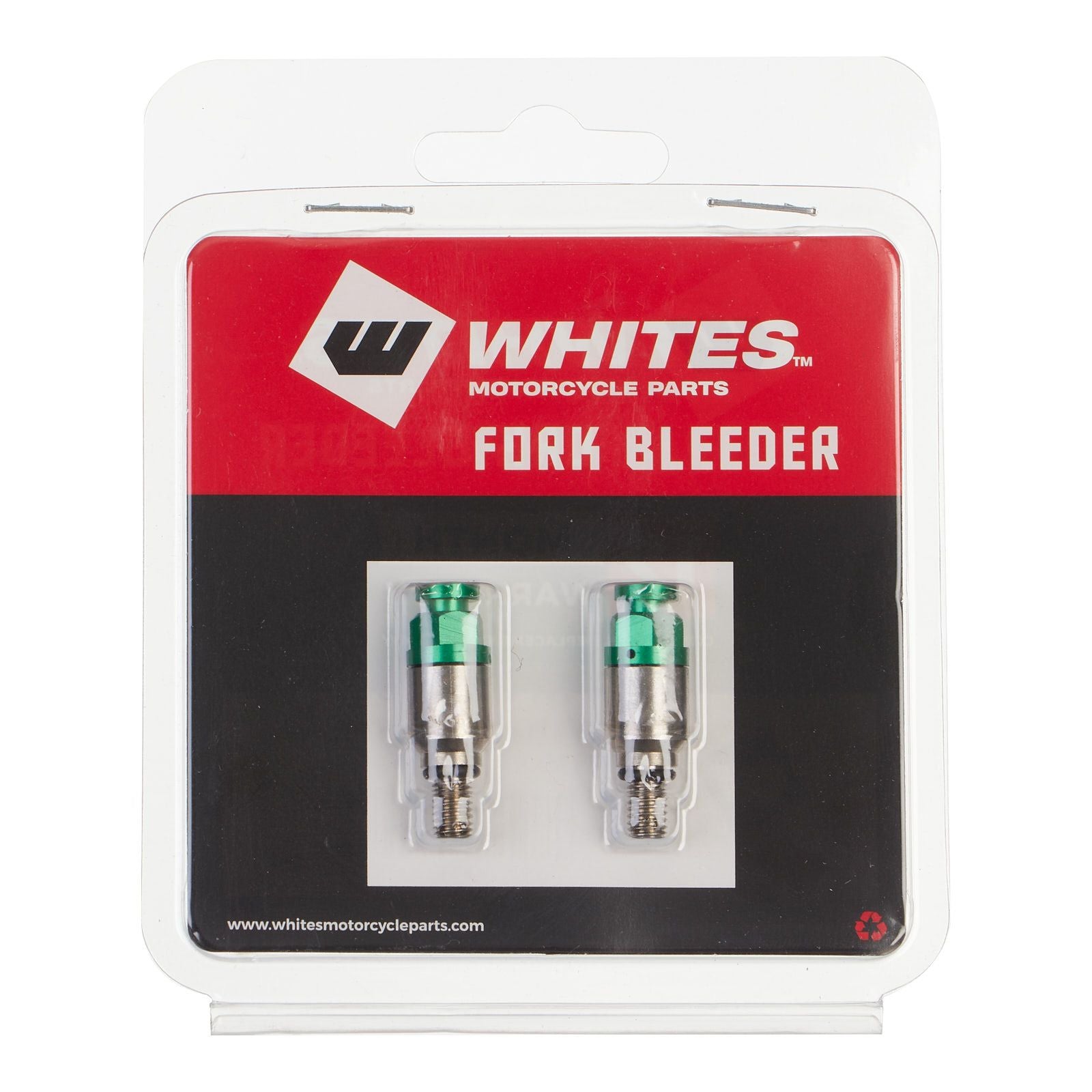 New WHITES Fork Bleeder Valve - M5 X 0.8 (Green) #WPBFBV58G