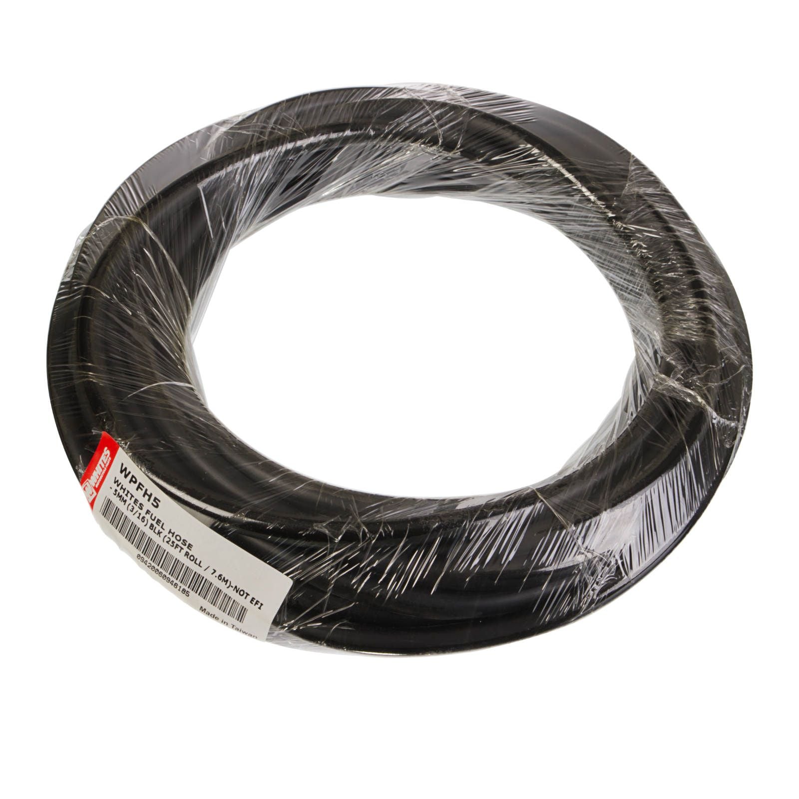New WHITES Fuel Hose - 5mm (3/16) Blk (25Ft Roll / 7.6M)-Not Efi #WPFH5