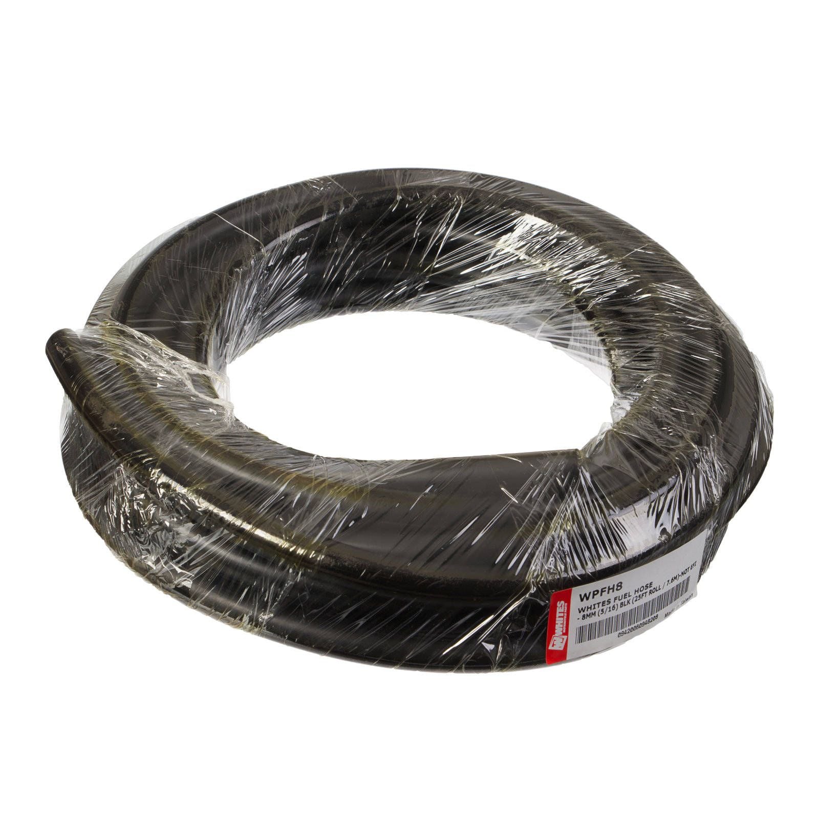 New WHITES Fuel Hose - 8mm (5/16) Blk (25Ft Roll / 7.6M)-Not Efi #WPFH8