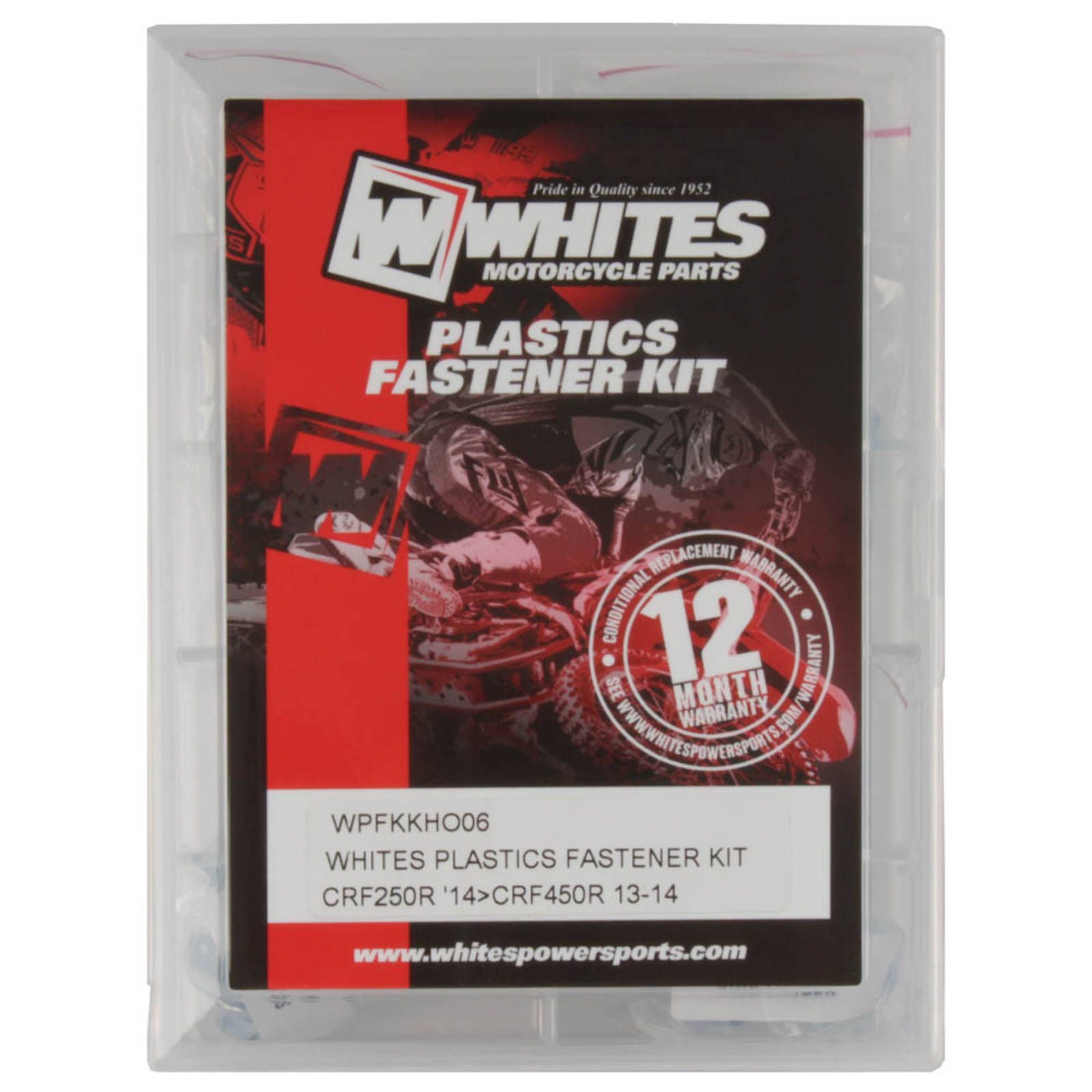 New WHITES PLASTICS FASTENER KIT CRF250R '14> CRF450R 13-14 WPFKKHO06