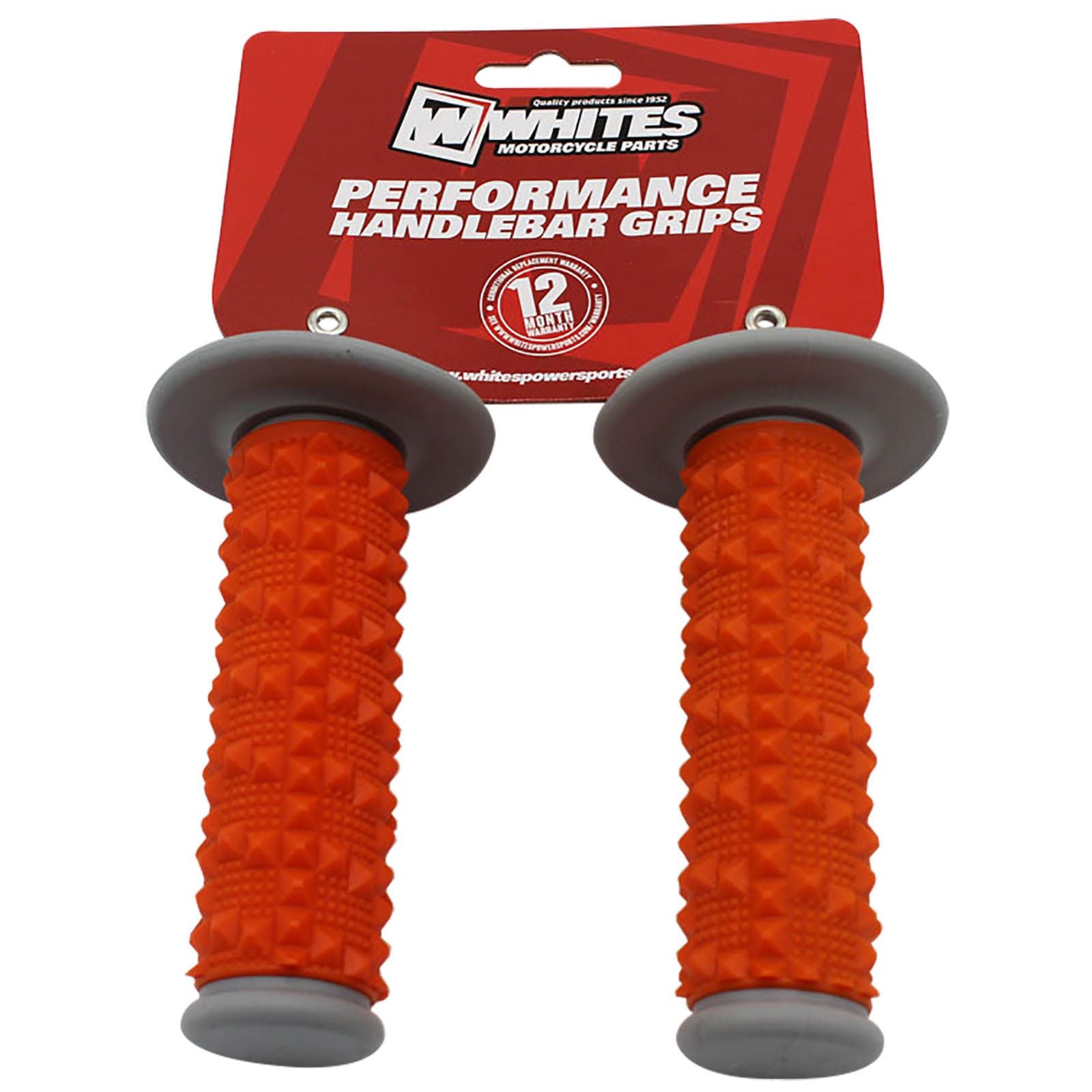 New WHITES Grip MX Full Diamond - Grey / Orange #WPGRPM2GO