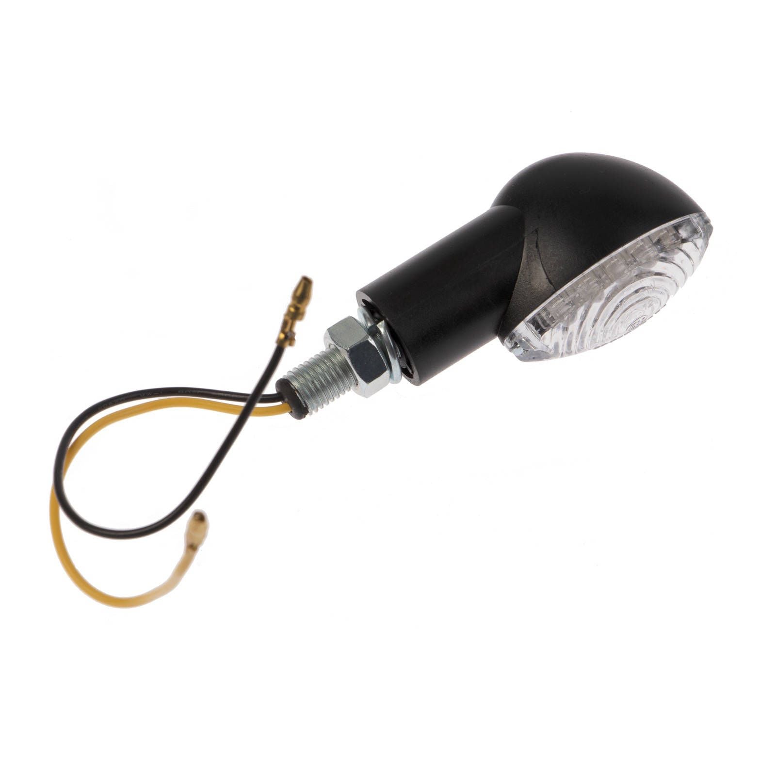 New WHITES LED MINI-CATSEYE Flasher - Black Short Stem #WPLEDIMCKSS