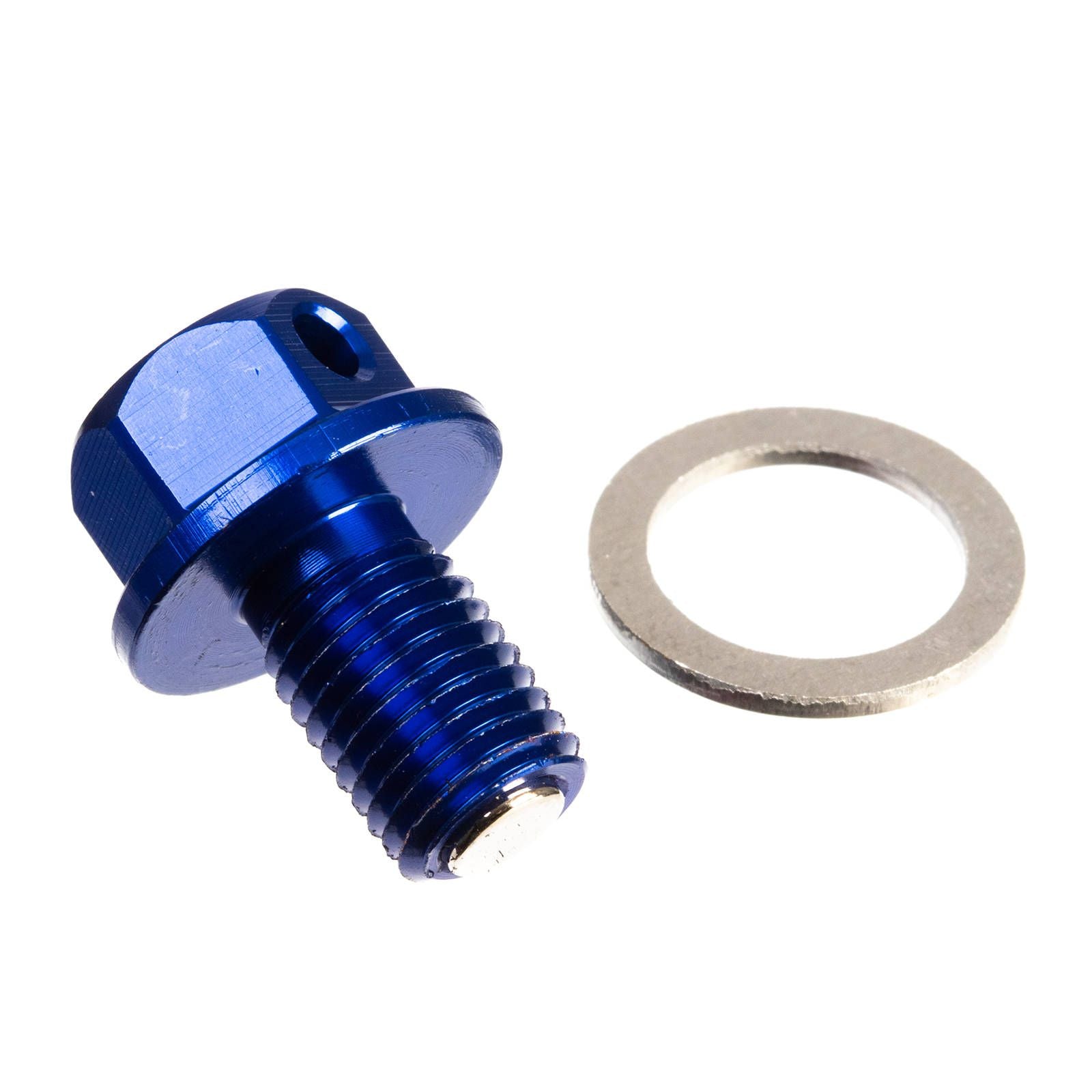 New WHITES Magnetic Sump Plug M10 x 15 x 1.25 - Blue #WPMDP1015125B