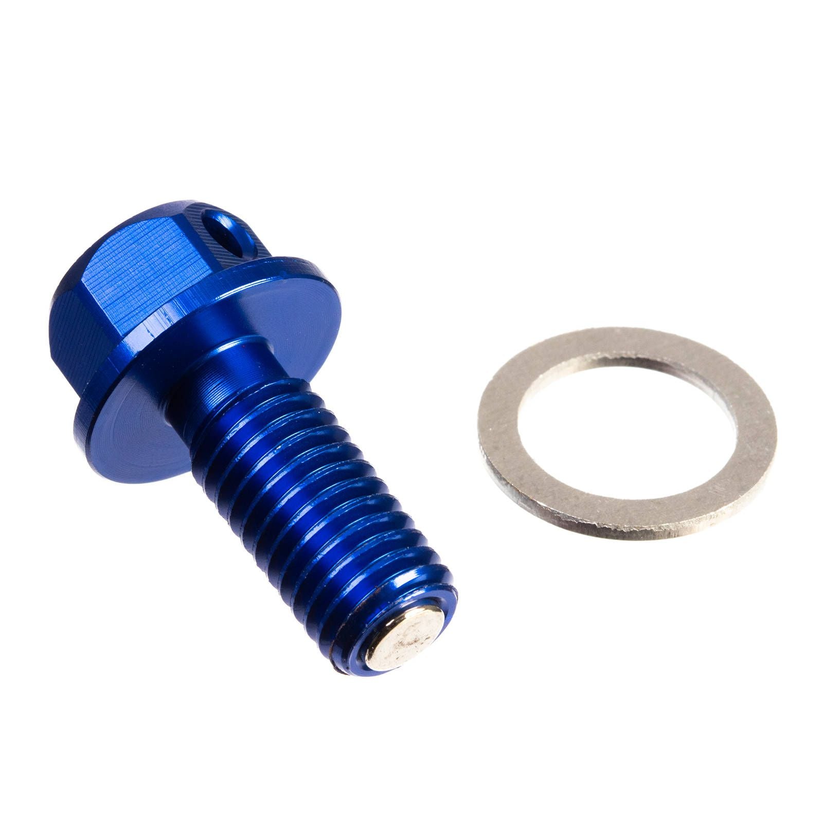 New WHITES Magnetic Sump Plug M10 x 22 x 1.5 - Blue #WPMDP102215B
