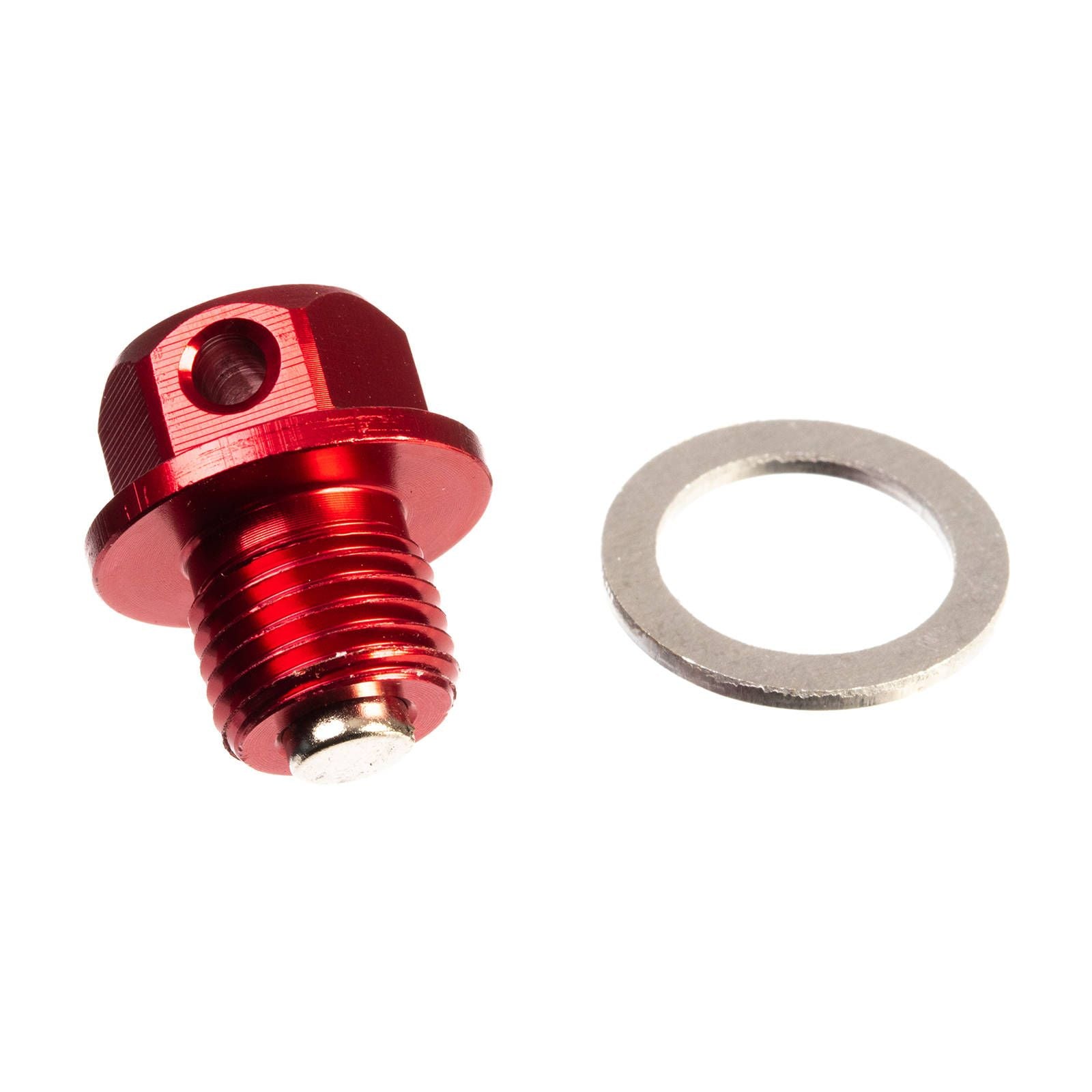 New WHITES Magnetic Sump Plug M12 x 10 x 1.25 - Red #WPMDP1210125R