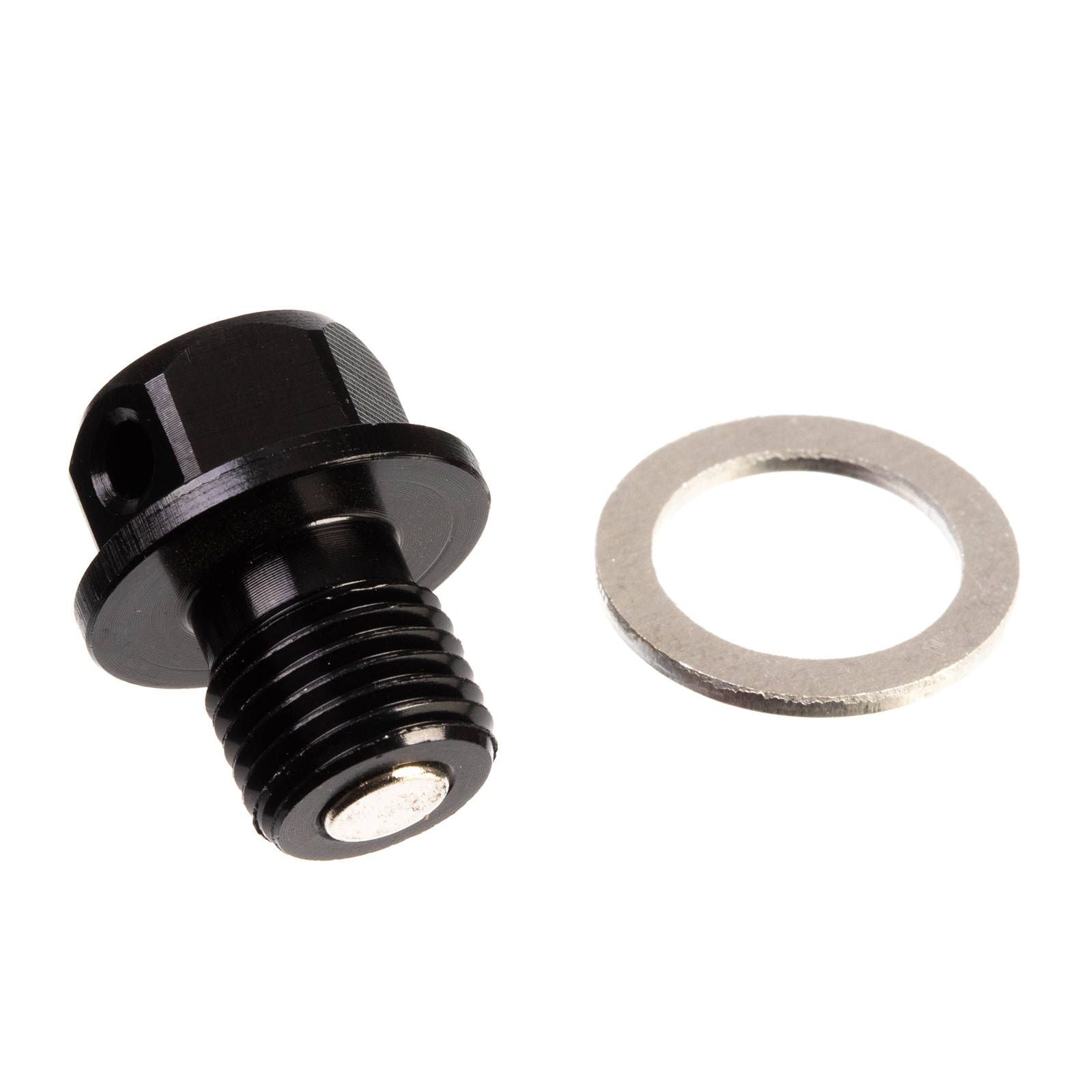 New WHITES Magnetic Sump Plug M12 x 12 x 1.25 - Black #WPMDP1212125K