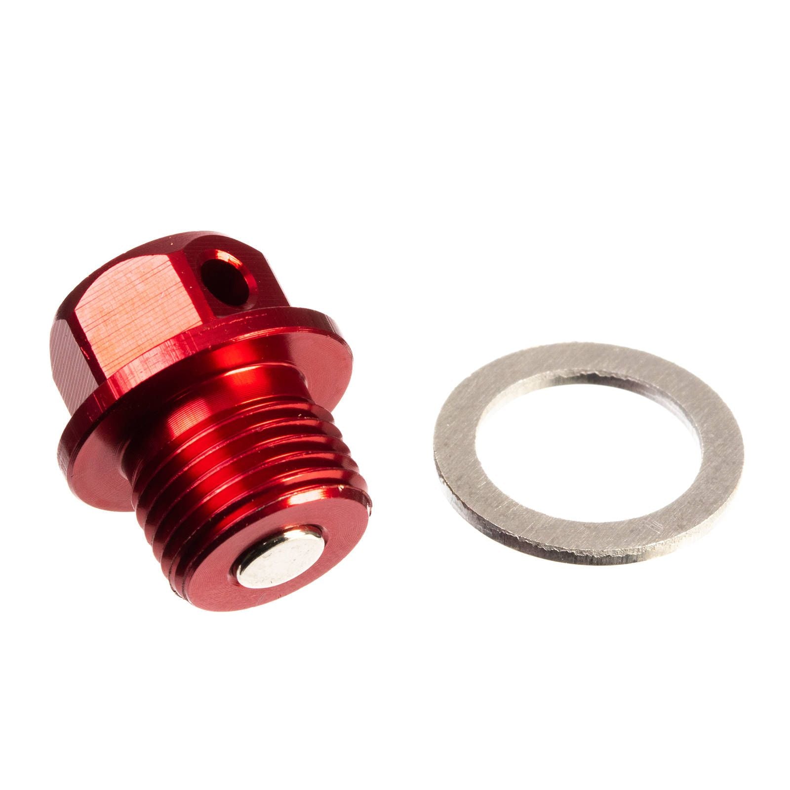 New WHITES Magnetic Sump Plug M14 x 10 x 1.25 - Red #WPMDP1410125R