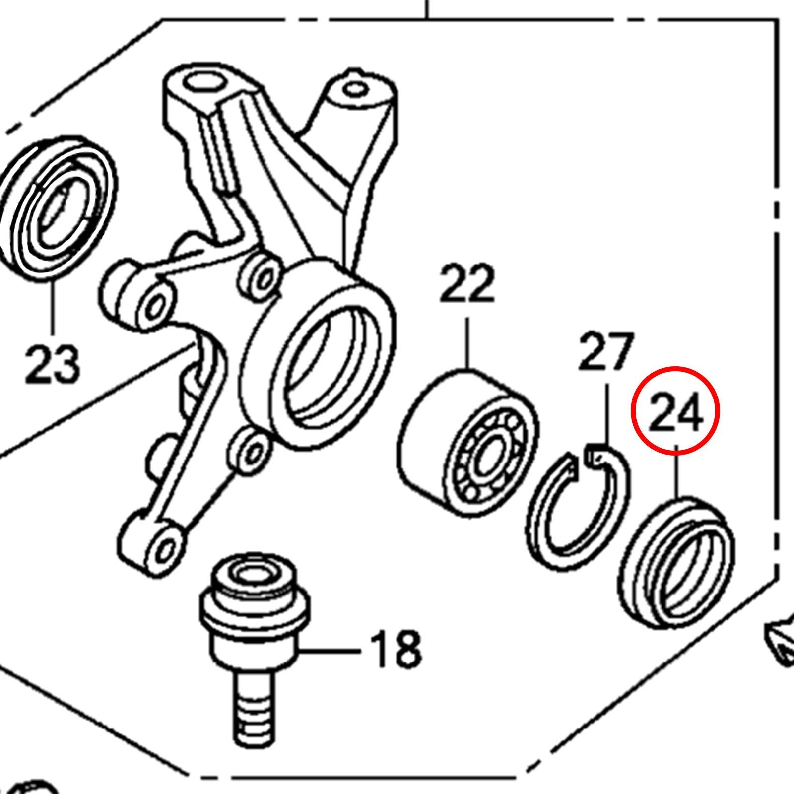 New WHITES Dust Seal For Honda Front Knuckle Seal - 38x50x6 #WPOS06