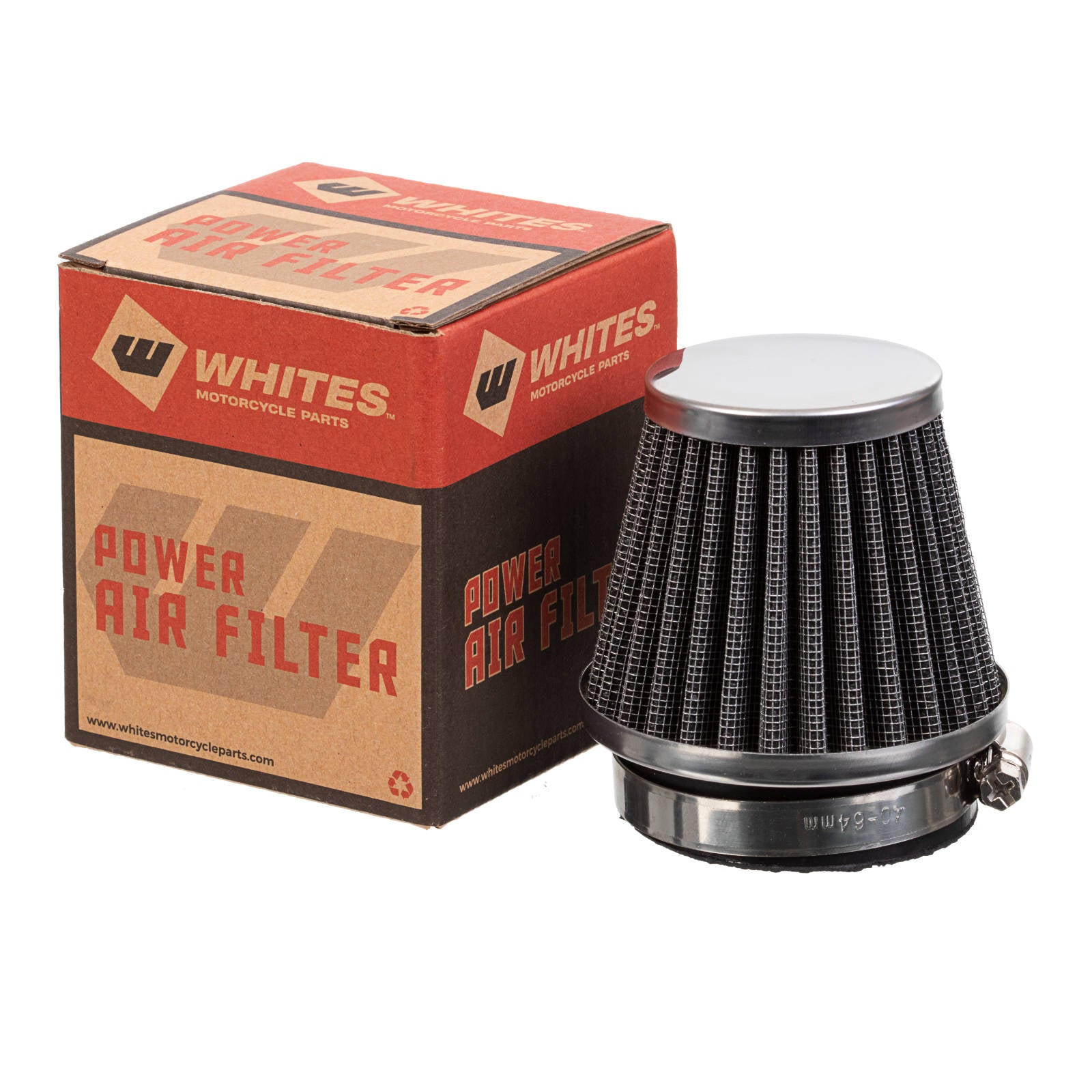 New WHITES Pod Air Filter Round - 52mm #WPPF52CHR