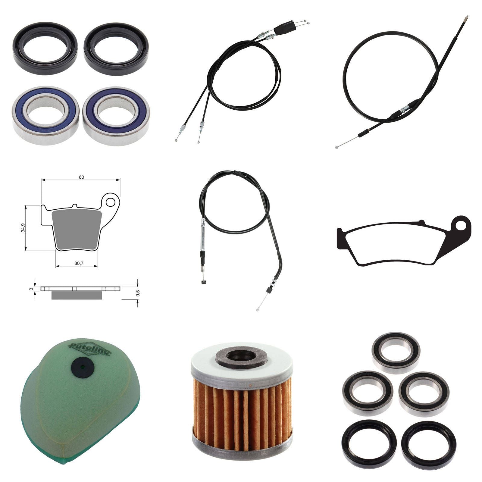 New WHITES Off Road Refurb Kit For Honda CRF250R 2004-2006 #WPRDB01001