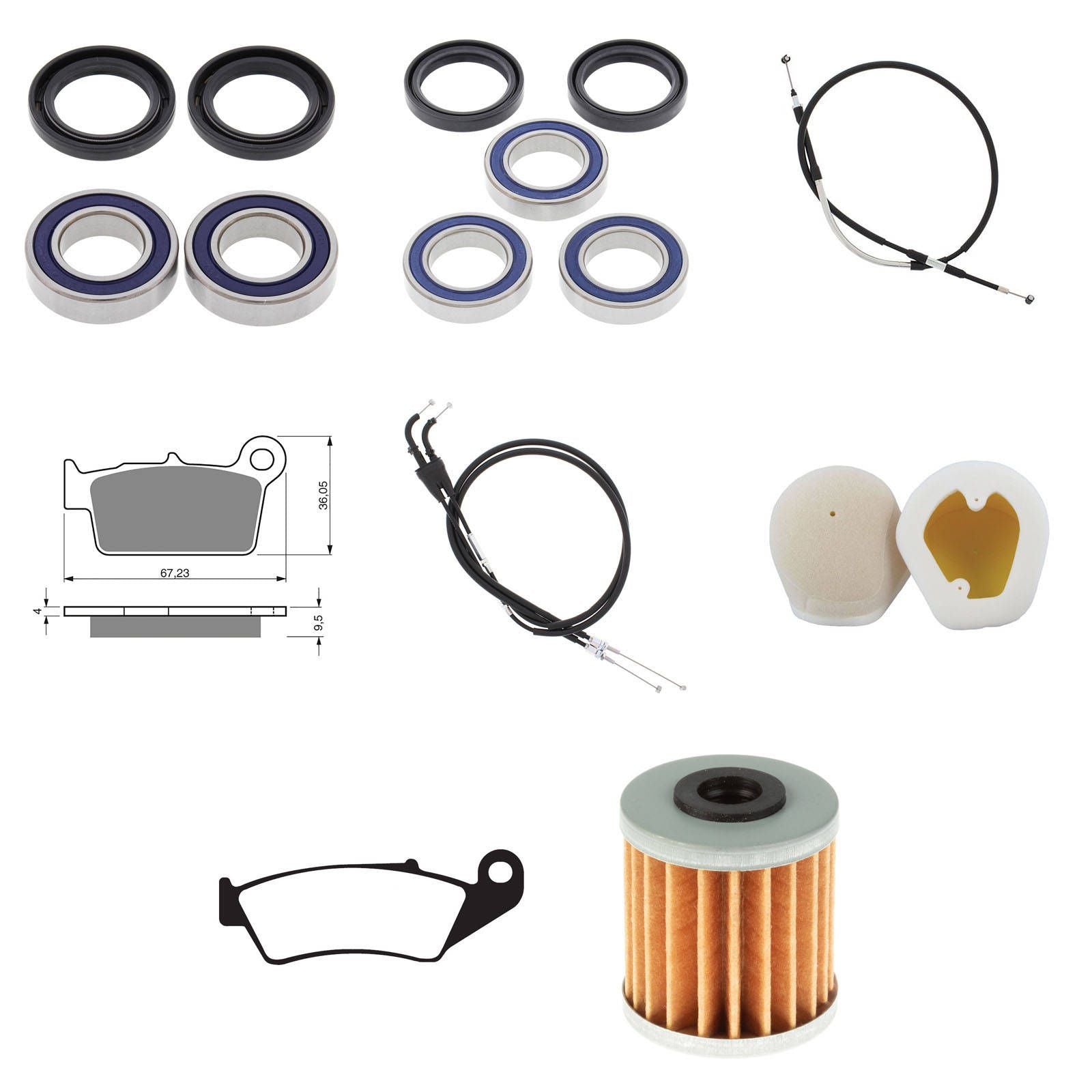 New WHITES Off Road Refurb Kit For Suzuki RMZ250 2004 #WPRDB05001