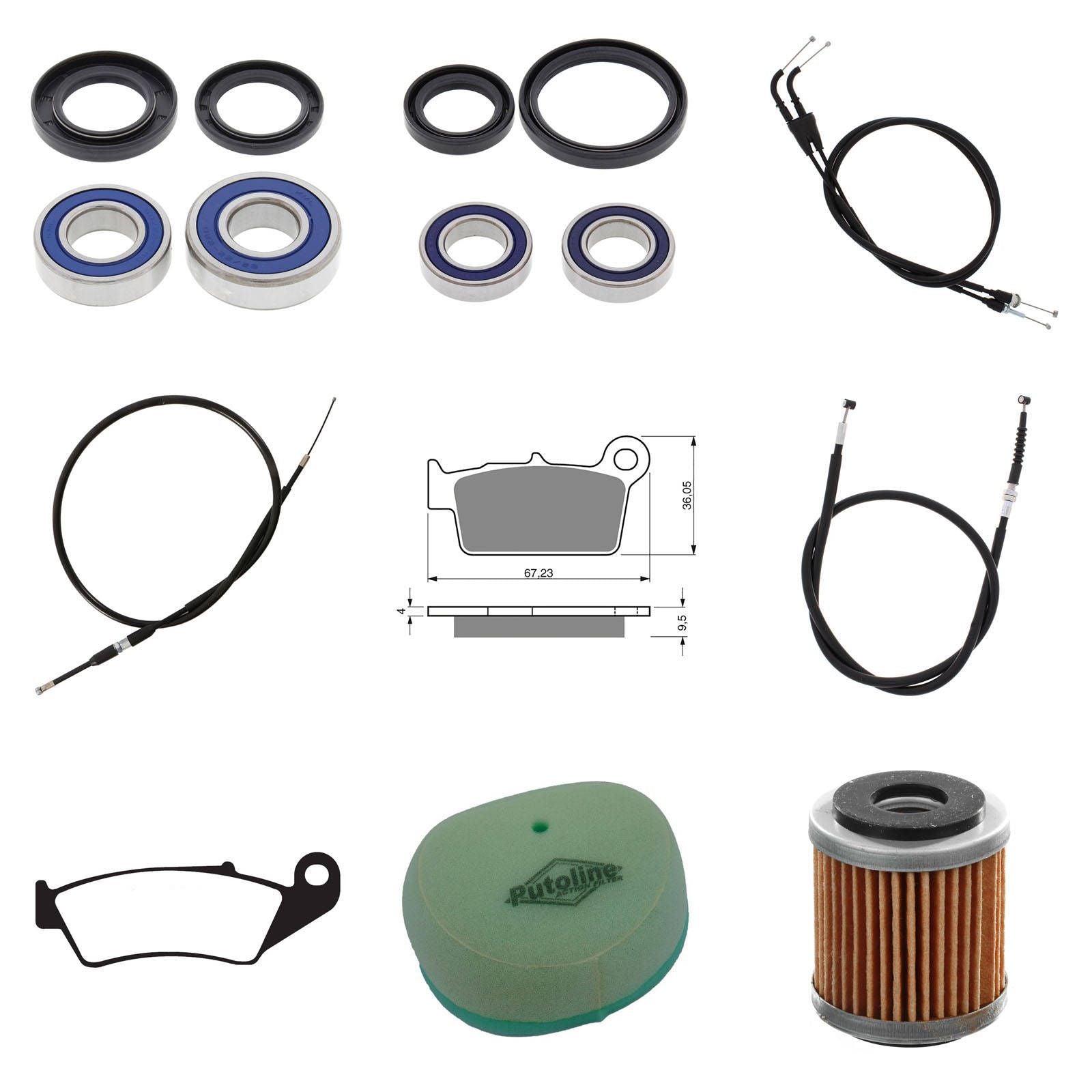 New WHITES Off Road Refurb Kit For Yamaha WR250F 2003-2005 #WPRDB07003