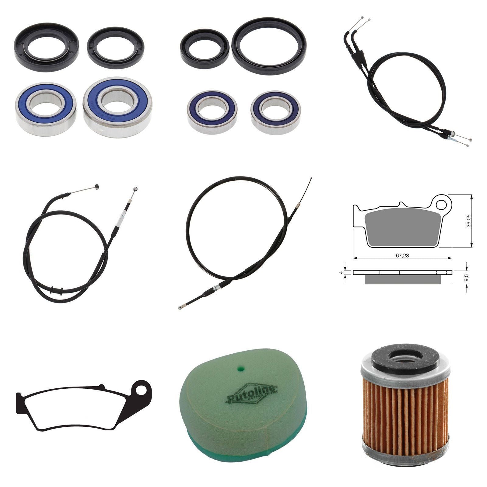 New WHITES Off Road Refurb Kit For Yamaha WR450F 2003-2005 #WPRDB07007