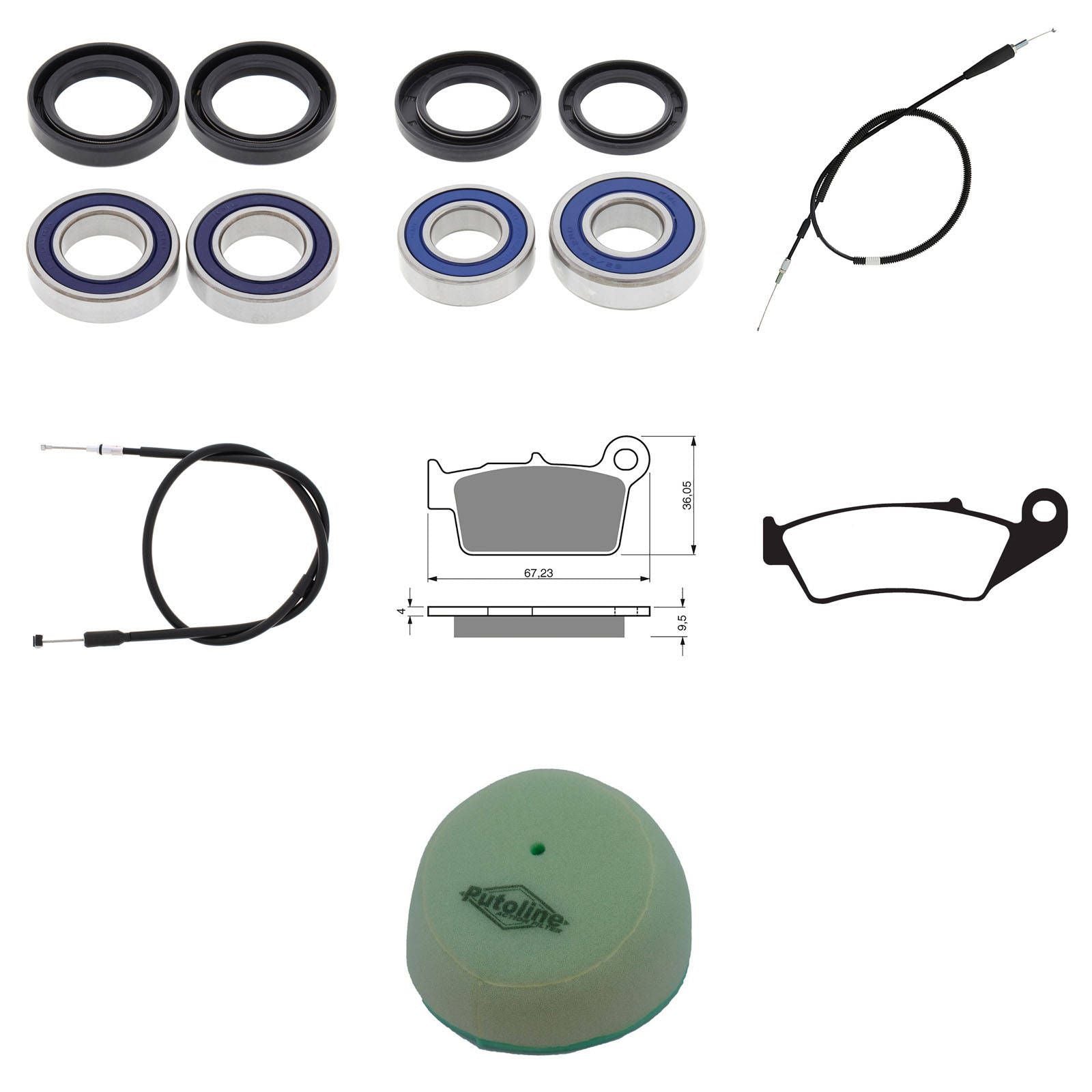 New WHITES Off Road Refurb Kit For Yamaha YZ125 2007 #WPRDB07017