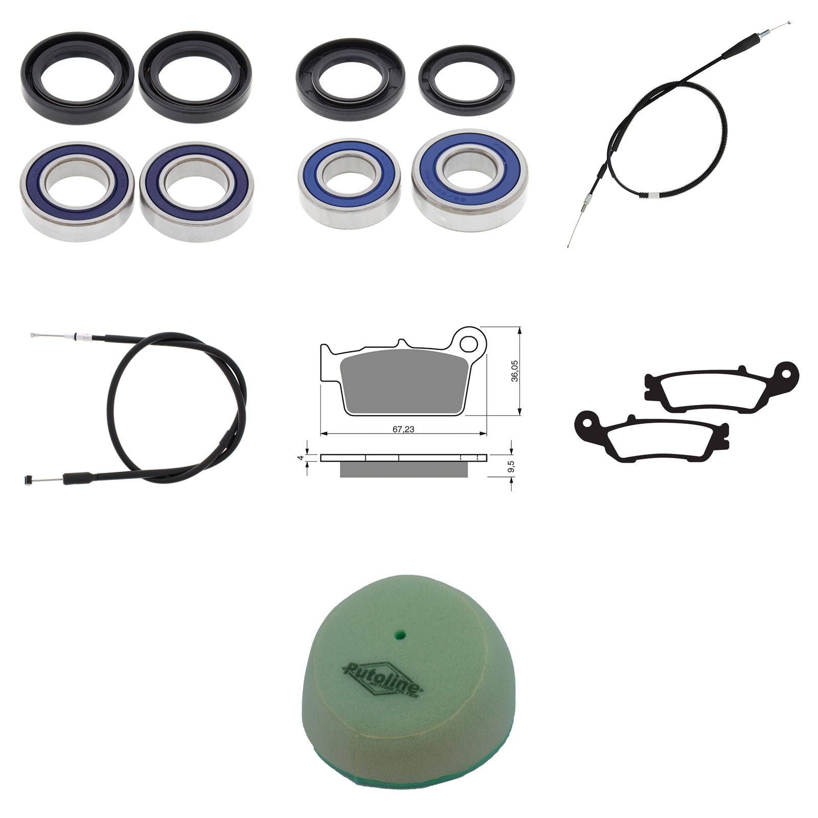 WHITES Off Road Refurb Kit For Yamaha YZ125 2008-2020 / YZ125X 2020 #WPRDB07018