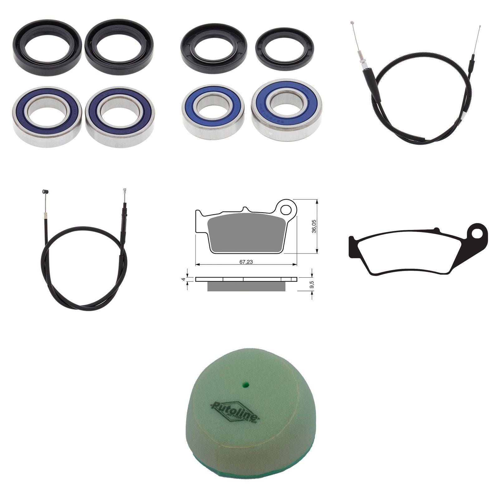 New WHITES Off Road Refurb Kit For Yamaha YZ250 2004 #WPRDB07022