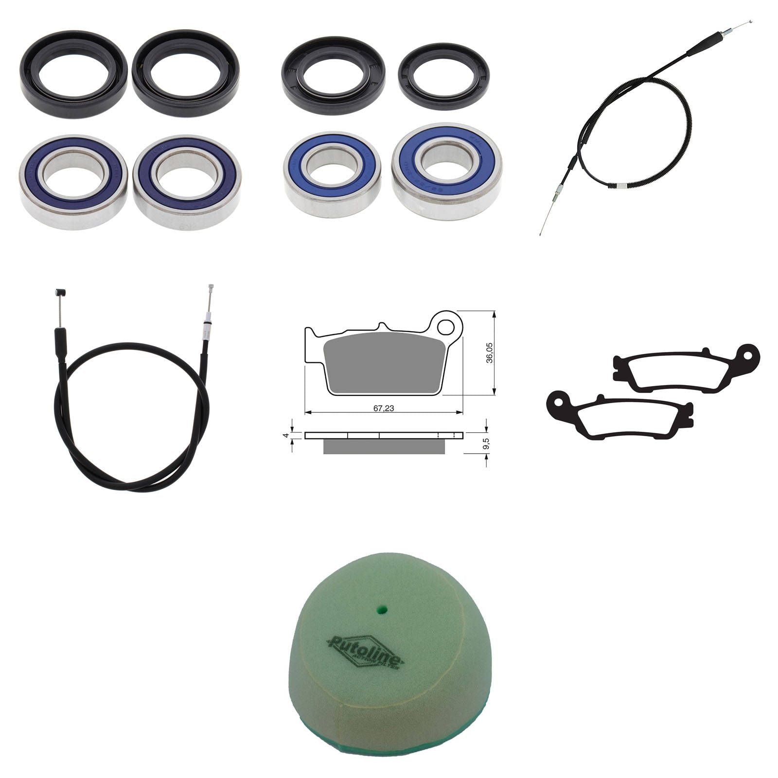 WHITES Off Road Refurb Kit For Yamaha YZ250 2008-2020 / YZ250X 2016-2018