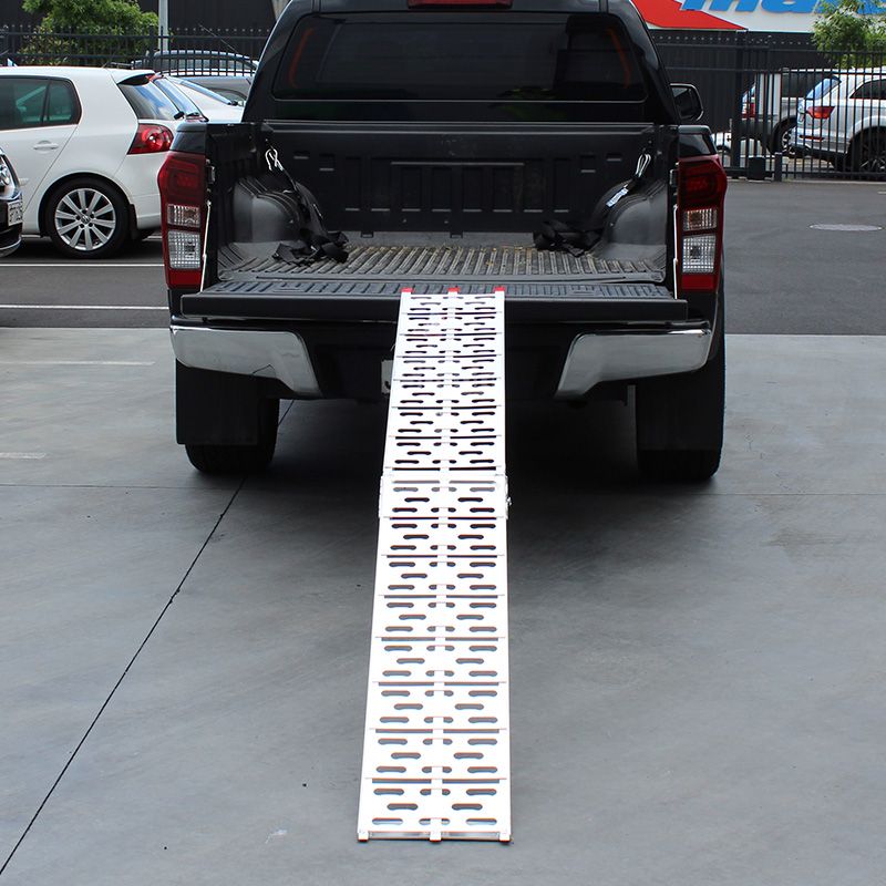 New WHITES Motorcycle 001 Folding Alloy Ramp 226x30cm 340Kg Rated #WPSRAMP001