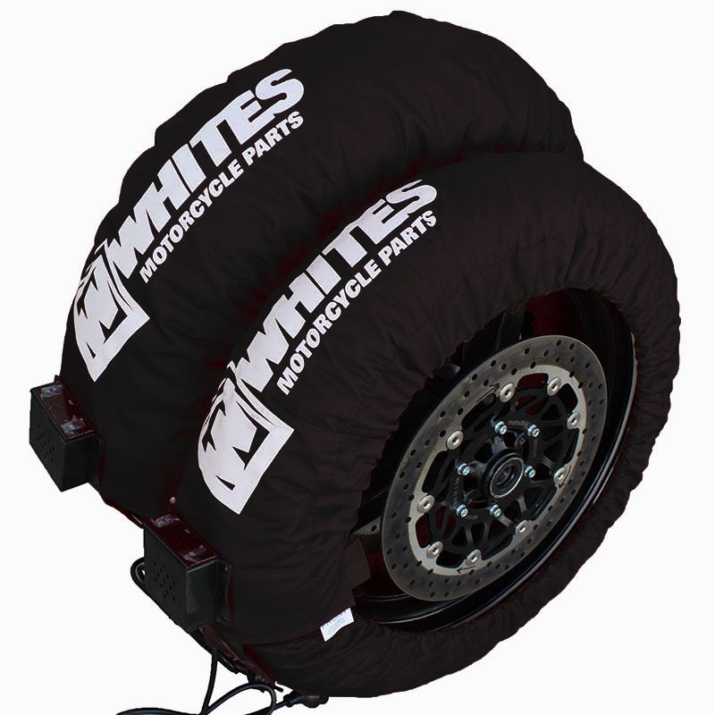 New WHITES Tyre Warmer C6 Digital 30-90C 120/180-195 Pair - Black #WPTWC62BK