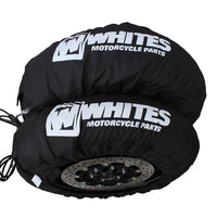 New WHITES Tyre Warmer D3 60/80/95C 120/180-195 Pair - Black #WPTWD32BK