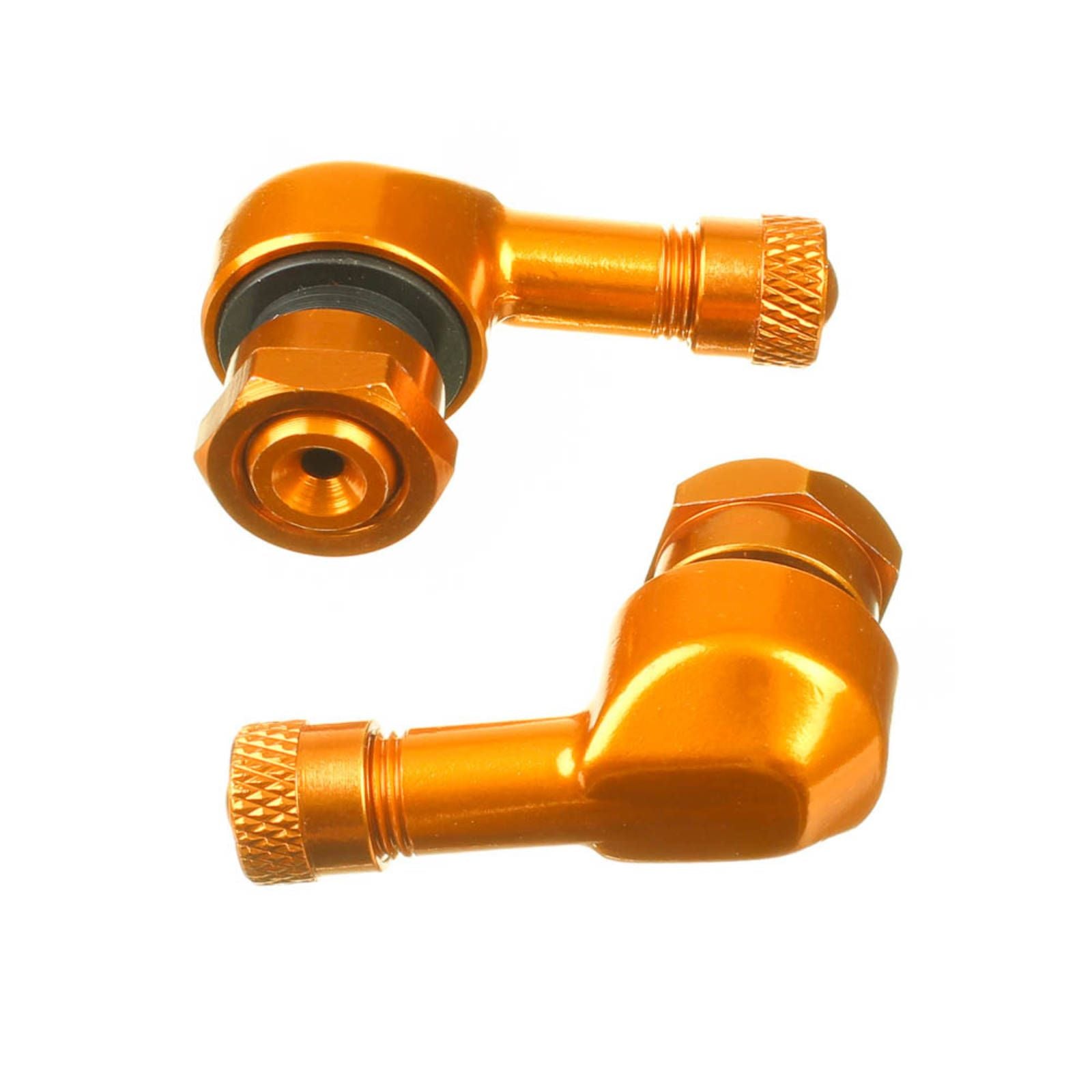 New WHITES Motorcycle 90 Degree Alloy Valve 11.3mm - Gold (Pair) #WPV9011G