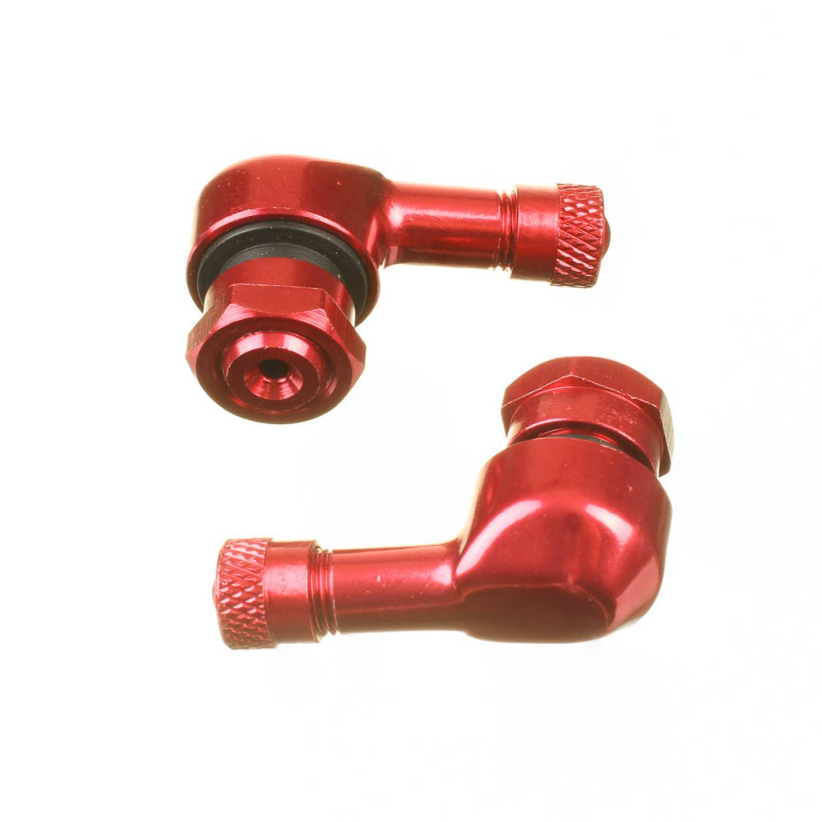 New WHITES Motorcycle 90 Degree Alloy Valve 11.3mm - Red (Pair) #WPV9011R