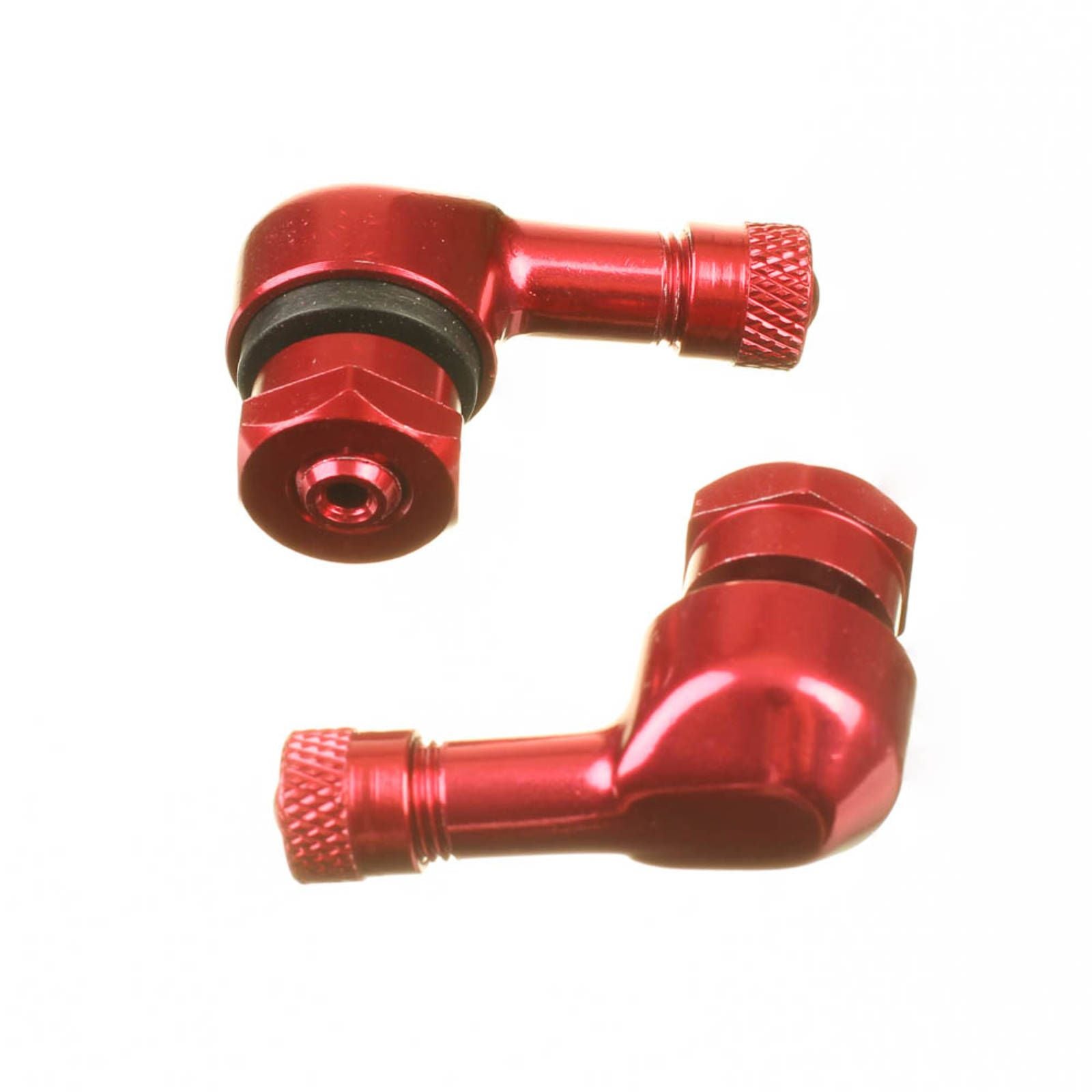 New WHITES Motorcycle 90 Degree Alloy Valve 8.3mm - Red (Pair) #WPV908R