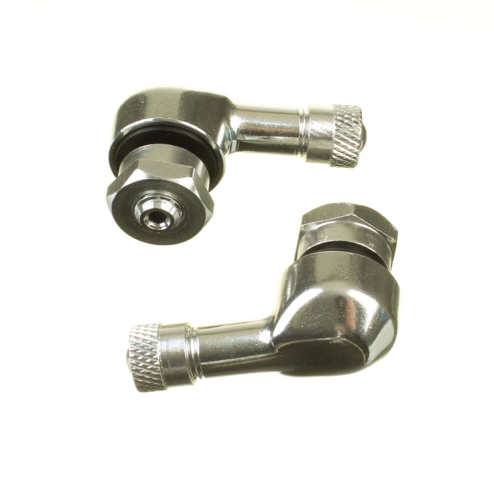 New WHITES 90 Degree Alloy Valve 8.3mm - Silver Pair #WPV908S