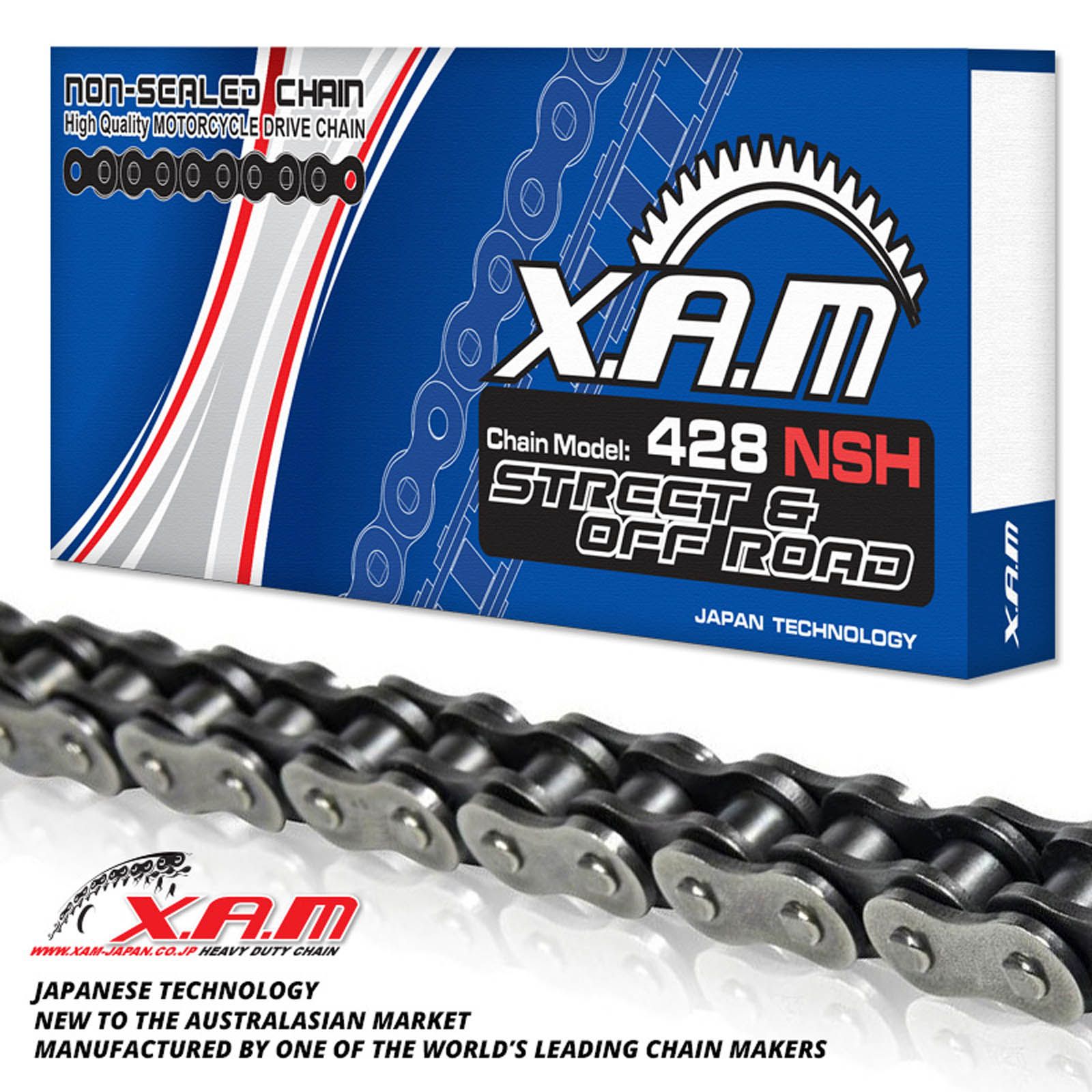 New XAM 428NSH Non-Sealed Heavy Duty Chain (114L) #XC428NSH114