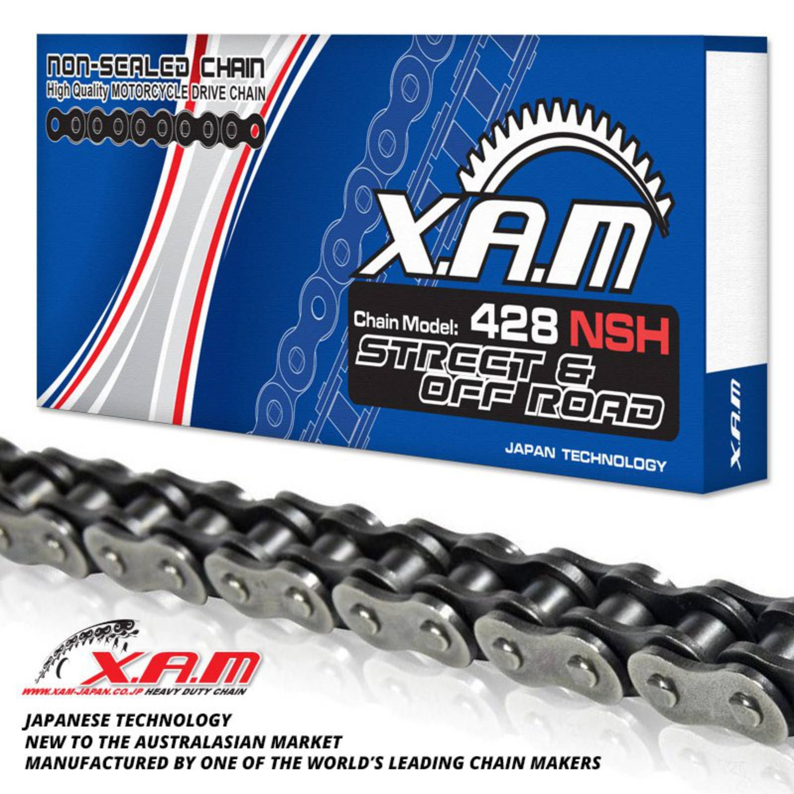 New XAM 428NSH Non-Sealed Heavy Duty Chain (140L) #XC428NSH140