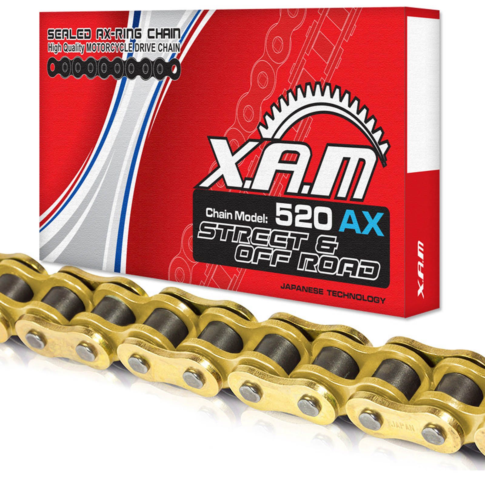 New XAM 520AX X-Ring Chain - Gold / Gold (104L) #XC520AXG2104